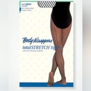 Body Wrappers Black Seamed Tights